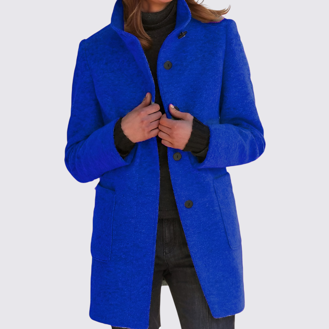 Damefrakke med hætte – Teddy frakke – Lang skåret