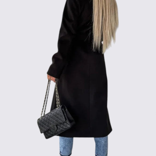 Damejakke med knapper - Langærmet jakke - Lang pasform