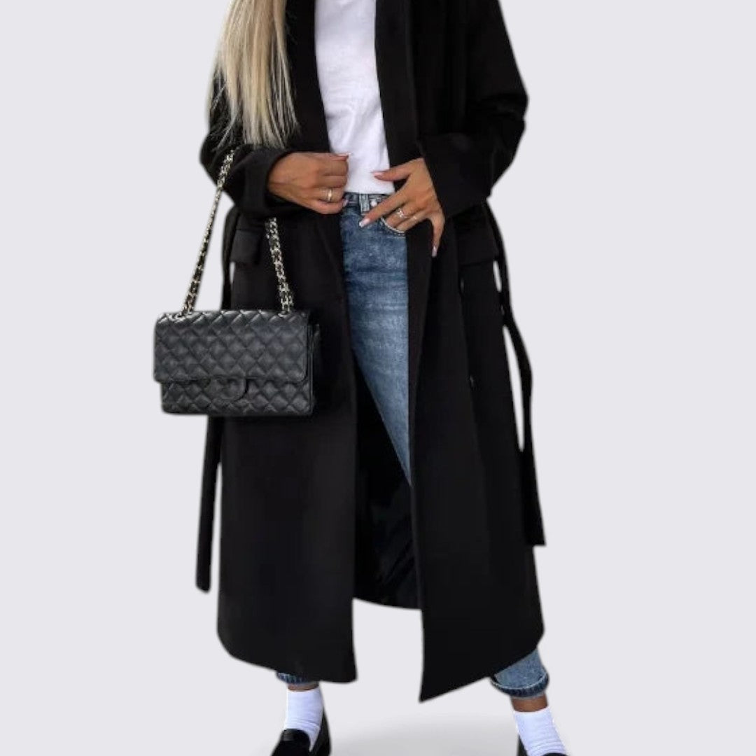 Damejakke med knapper - Langærmet jakke - Lang pasform