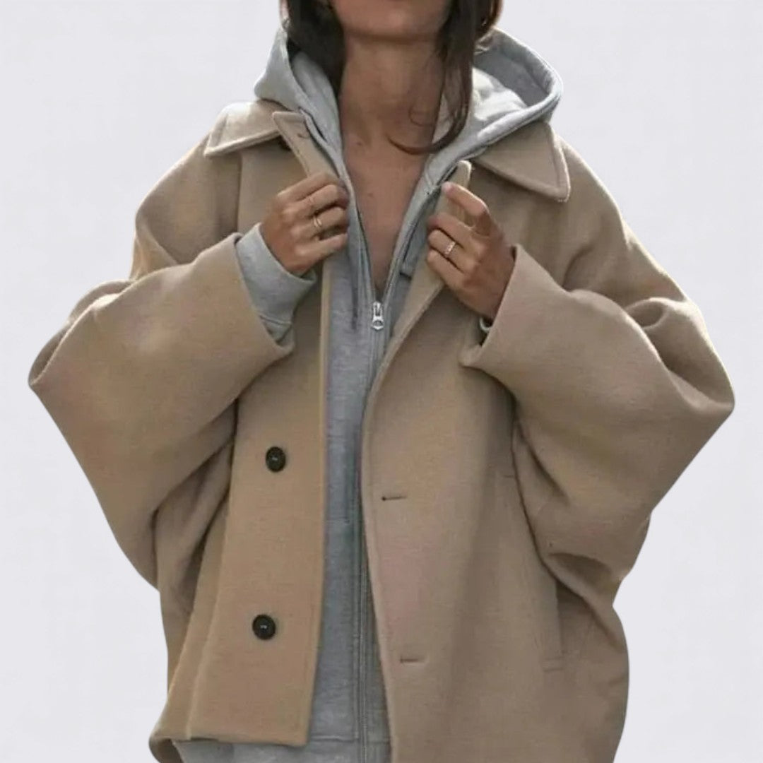 Damejakke med knapliste – Kort jakke – Lige snit