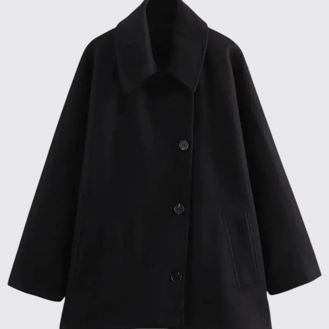 Damejakke med knapliste – Kort jakke – Lige snit