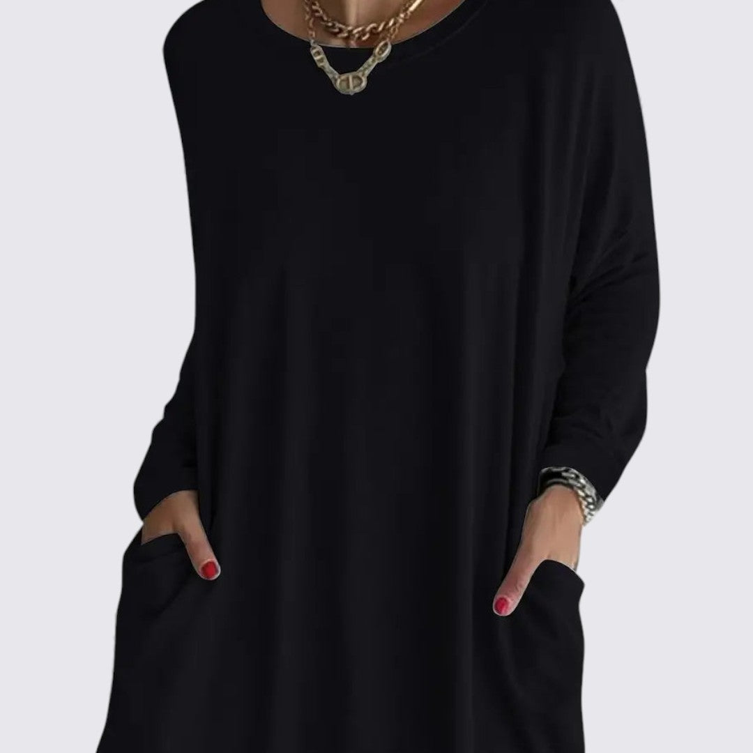 Dame top – Rundhals top – Løs pasform