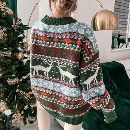 Dame sweater med rund halsudskæring - sweater dame - rund hals sweater