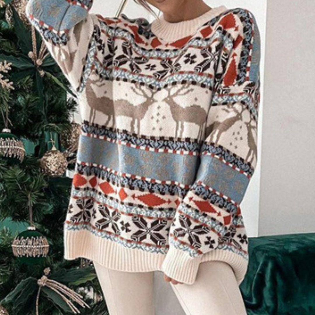 Dame sweater med rund halsudskæring - sweater dame - rund hals sweater