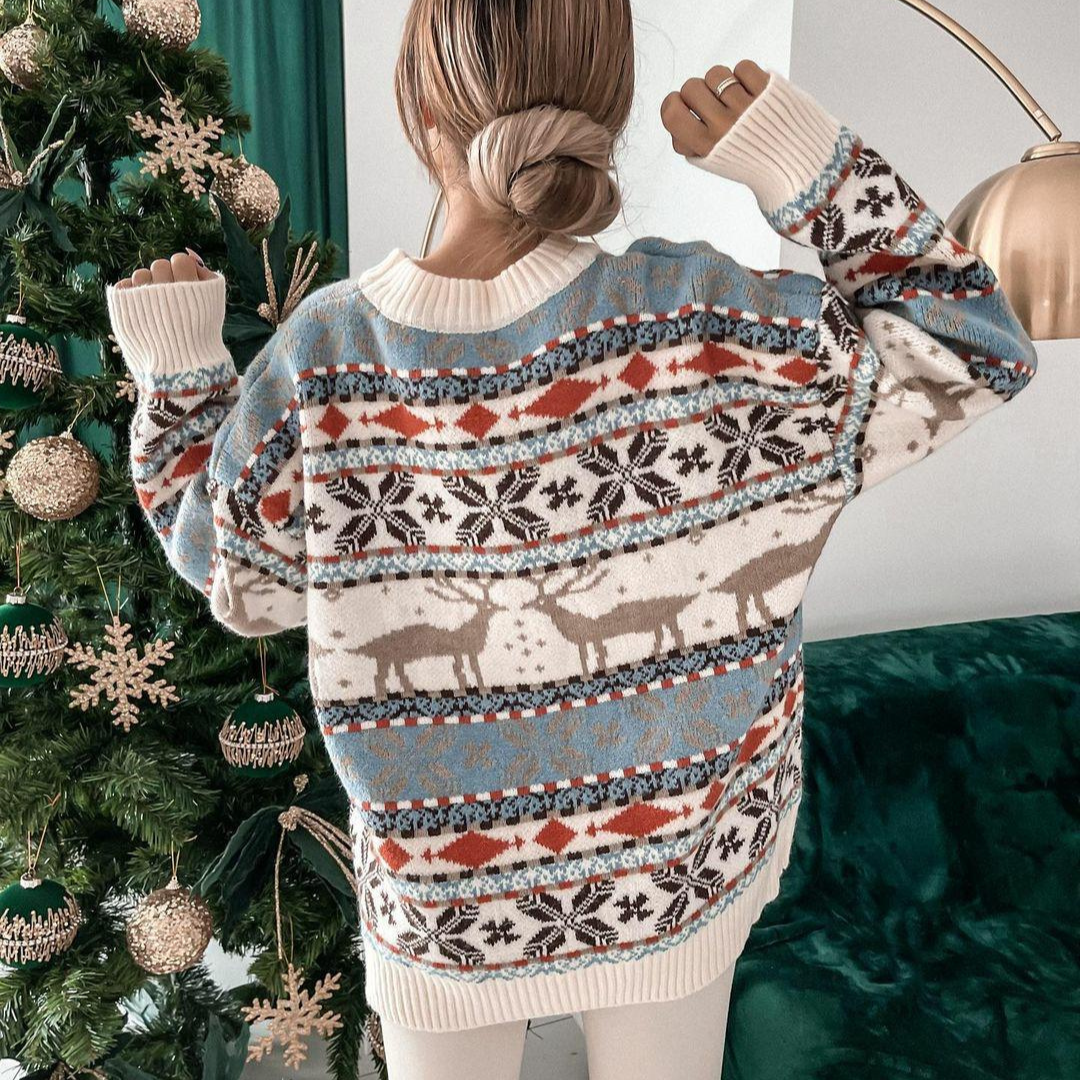 Dame sweater med rund halsudskæring - sweater dame - rund hals sweater