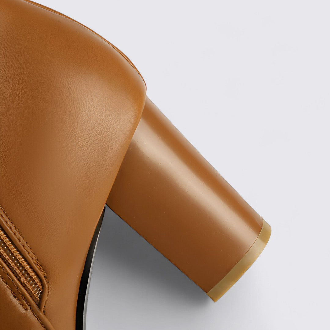 Dame støvler med blokhæl - Høj støvle - Knæhøj