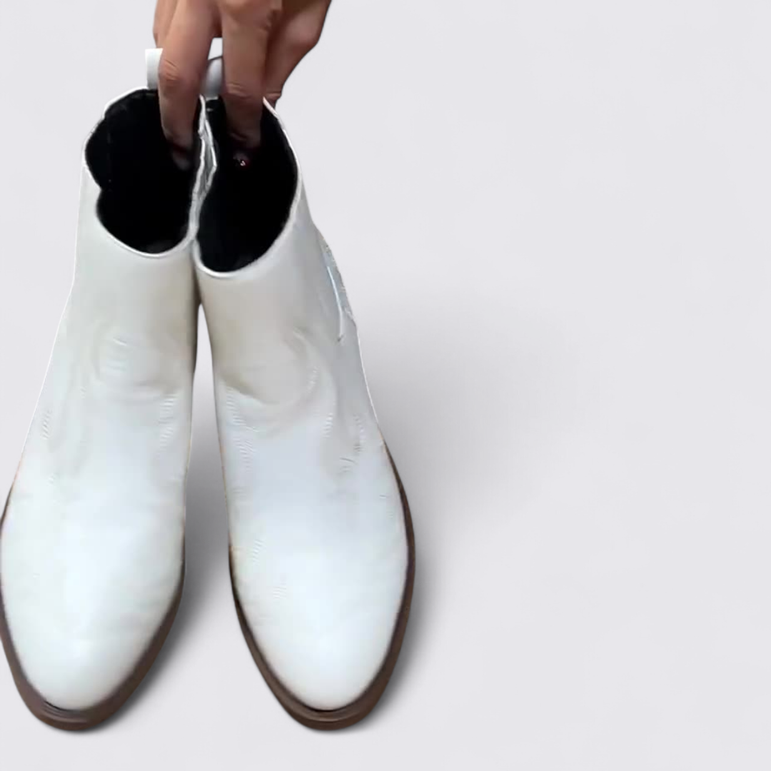 Dame støvler med blokhæle – Medium høj – Løst skaft