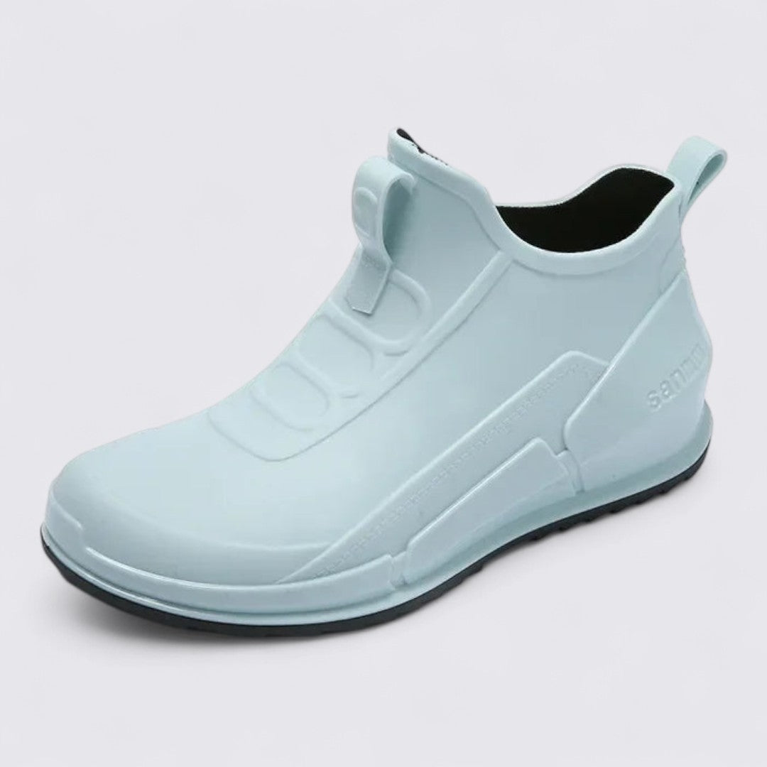 Dame støvler med gummisål – Ankellang – Smalt snit