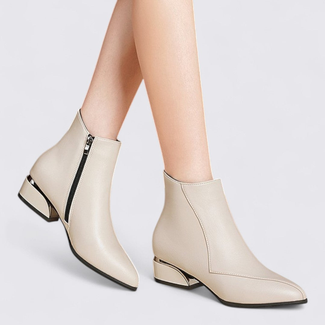 Dame Støvler med lynlås – Ankellang – Elegant snit