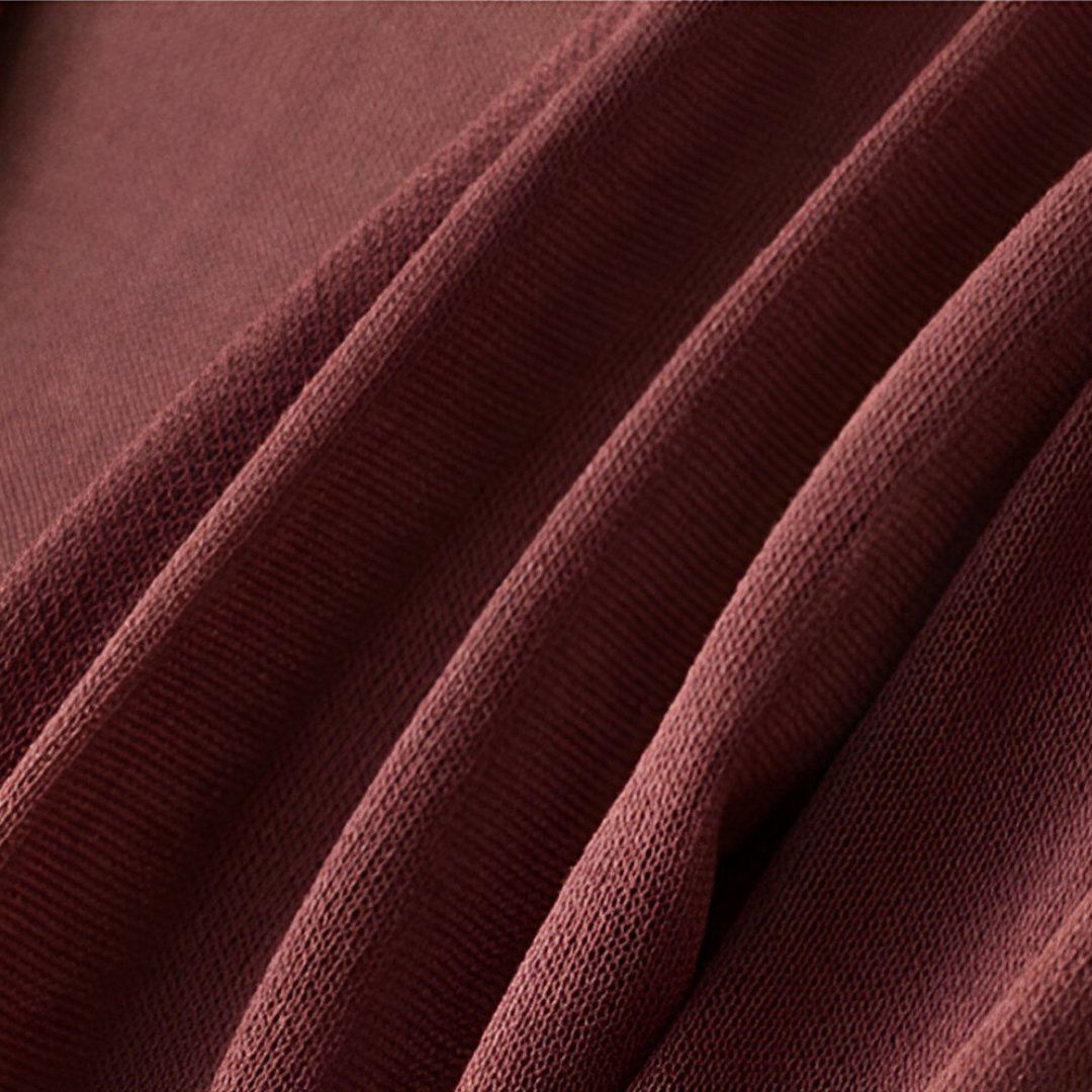 Dame strikjakke med lang skæring - Lang strikjakke - Åben form