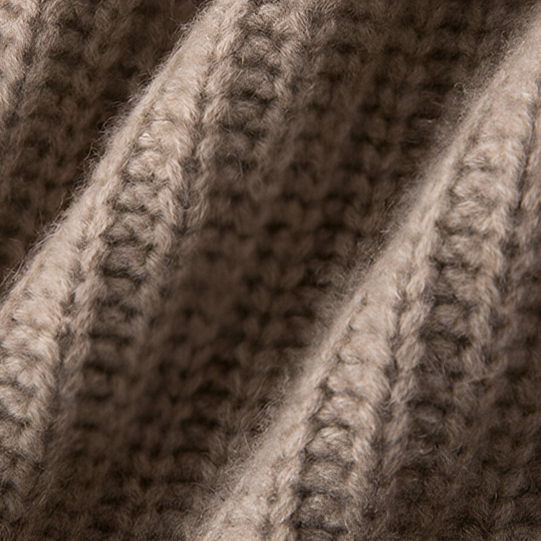 Dame strikjakke med oversized skæring - Lang strikjakke - Med lommer