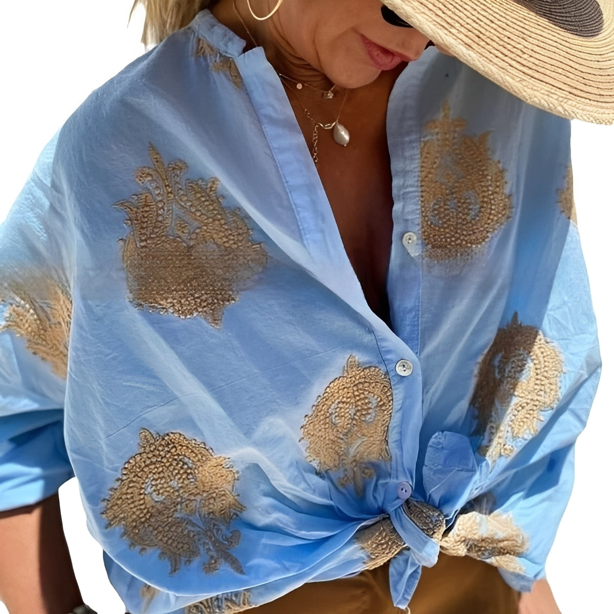 Klassisk Blus med Unik Karaktär