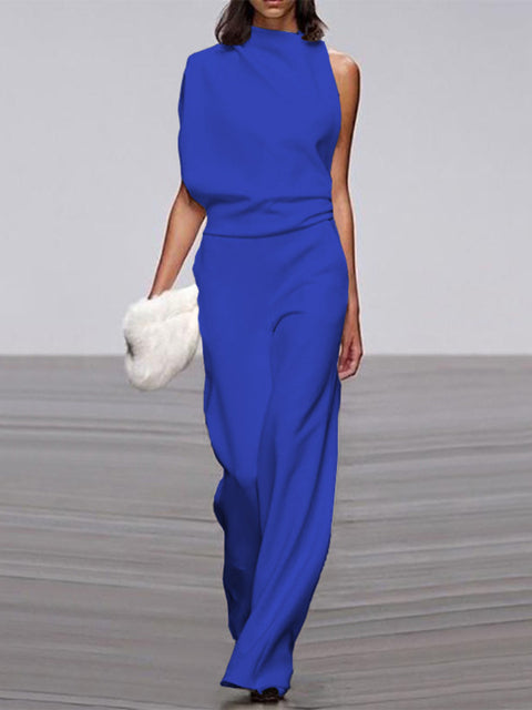 Sofia | Stilren ärmlös jumpsuit med vida ben