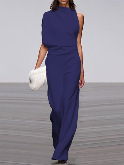 Sofia | Stilren ärmlös jumpsuit med vida ben