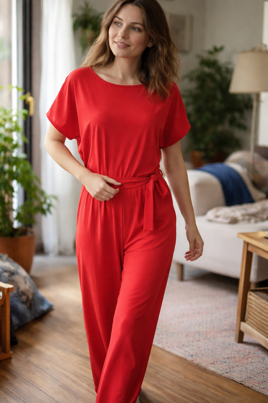 Eleganta och Lätta Jumpsuit med Vid Ben