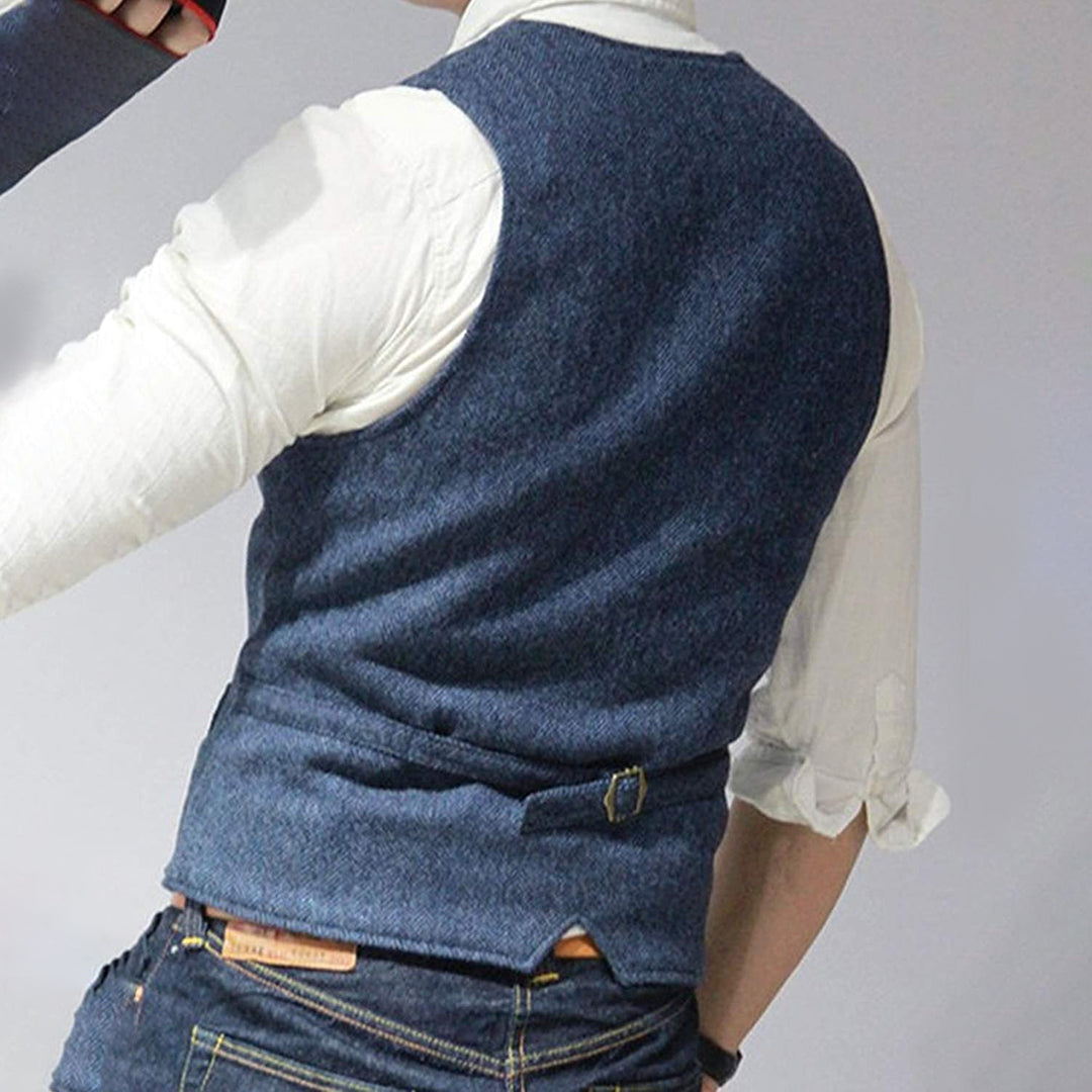 Stilfuld Denim Vest til Mænd - NovaLayer