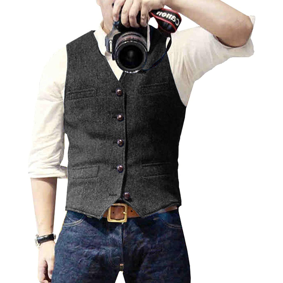 Stilfuld Denim Vest til Mænd - NovaLayer