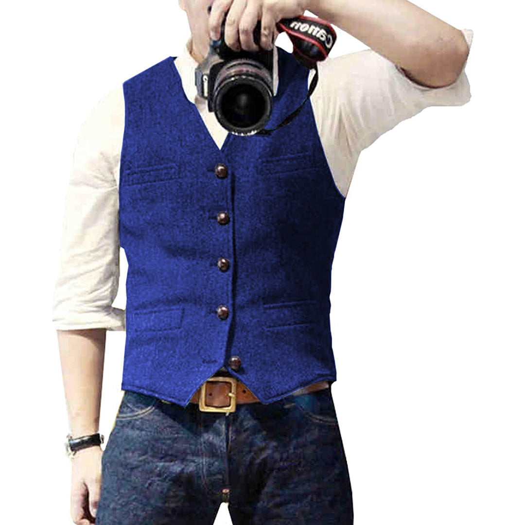 Stilfuld Denim Vest til Mænd - NovaLayer