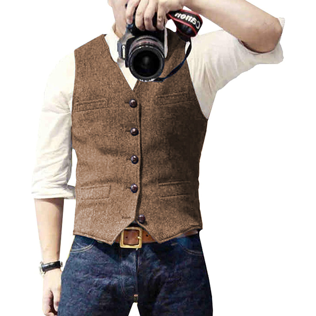 Stilfuld Denim Vest til Mænd - NovaLayer