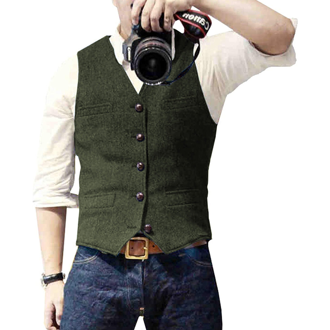 Stilfuld Denim Vest til Mænd - NovaLayer