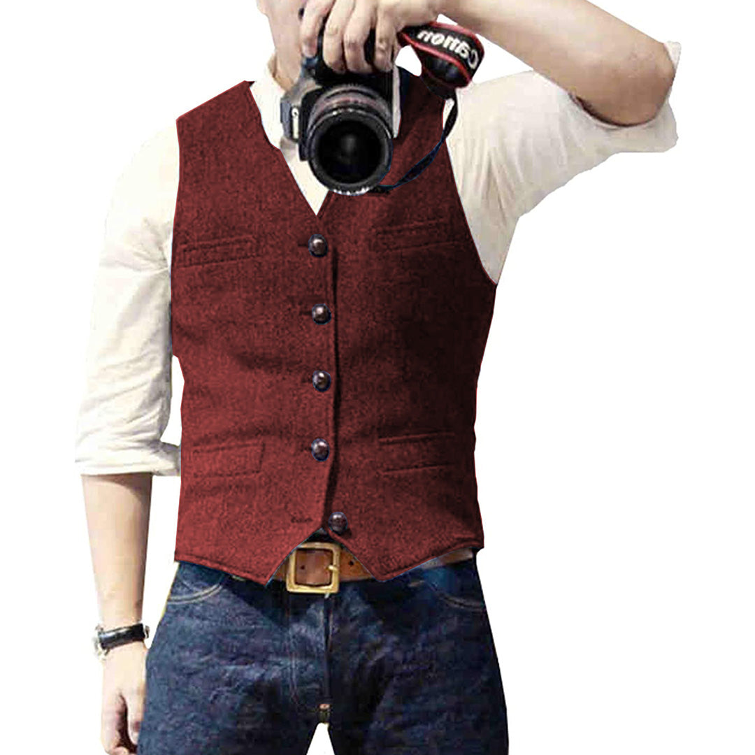 Stilfuld Denim Vest til Mænd - NovaLayer