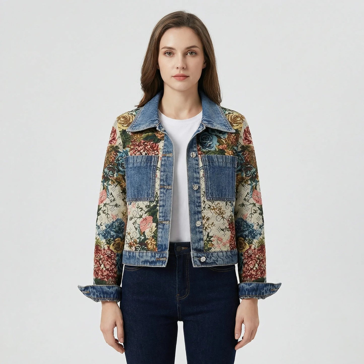 Moderna Denimjacka med Kaxig Design