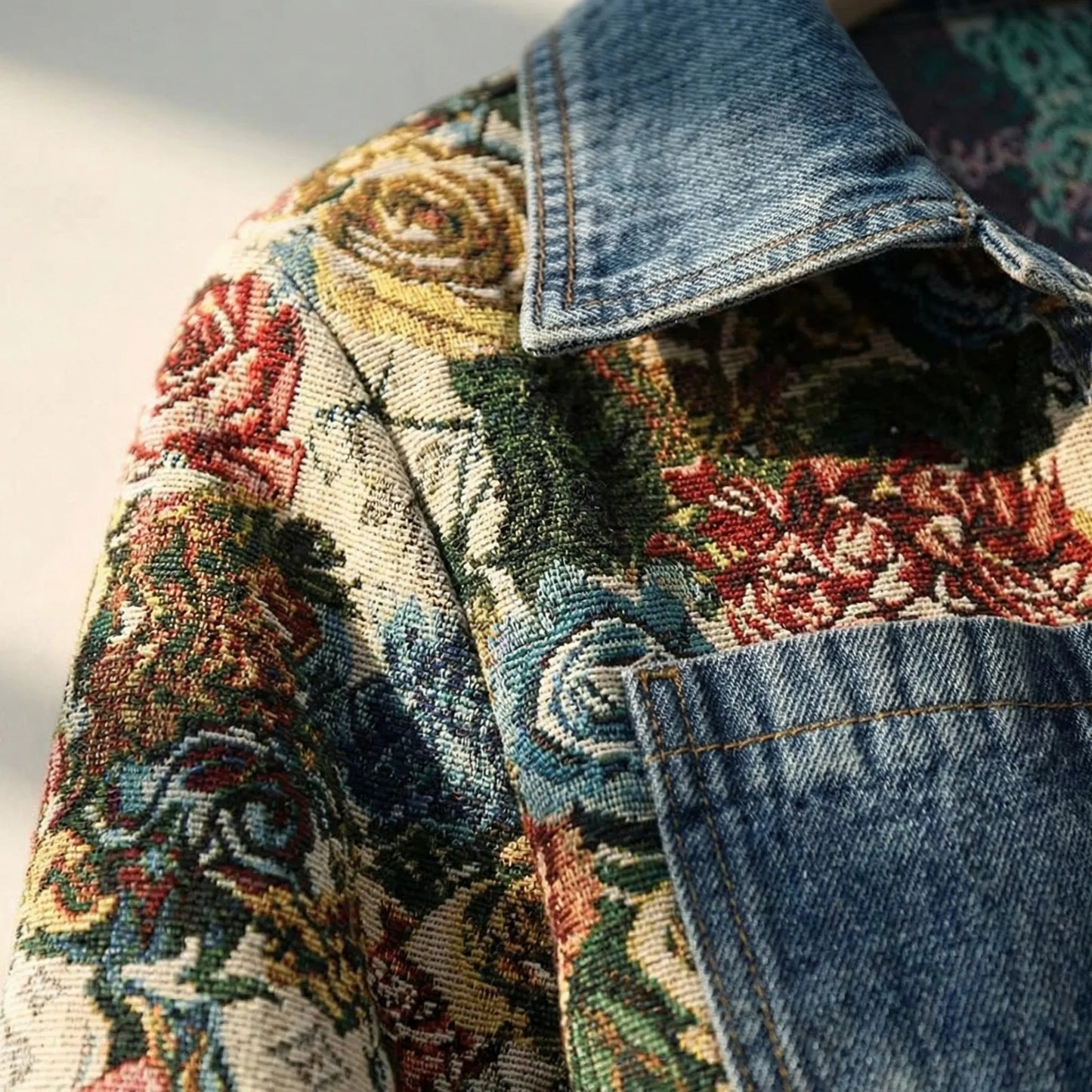 Moderna Denimjacka med Kaxig Design