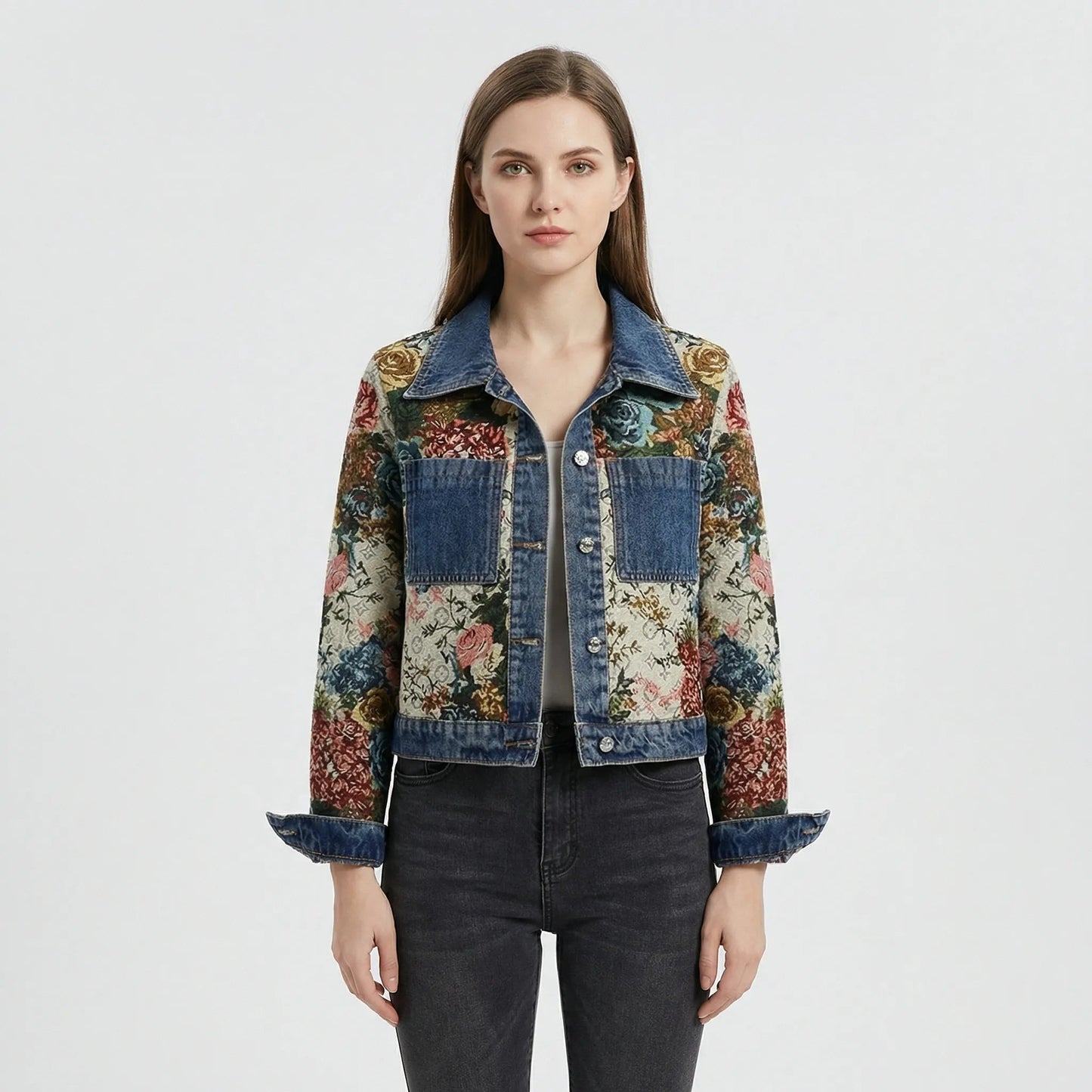 Moderna Denimjacka med Kaxig Design