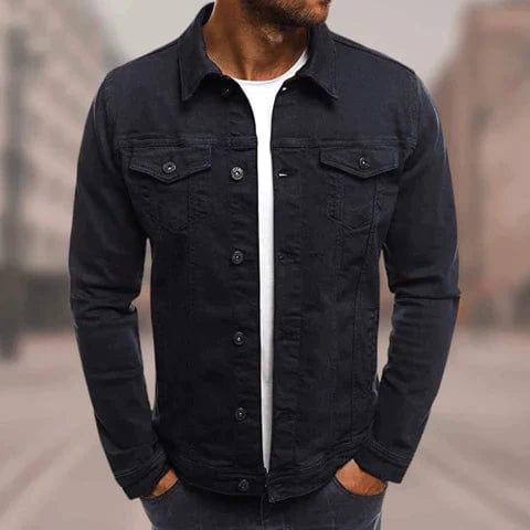 Trendful Denimjakke til Mænd - Strømlinet Stil