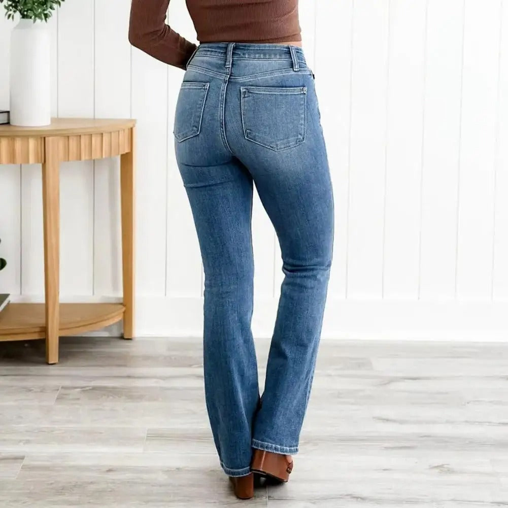 Stilfulde Denim Bukser med Lige Snit til Kvinder - Velora