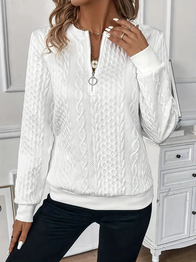 Evelina | Trendig zip-up tröja för en modern look
