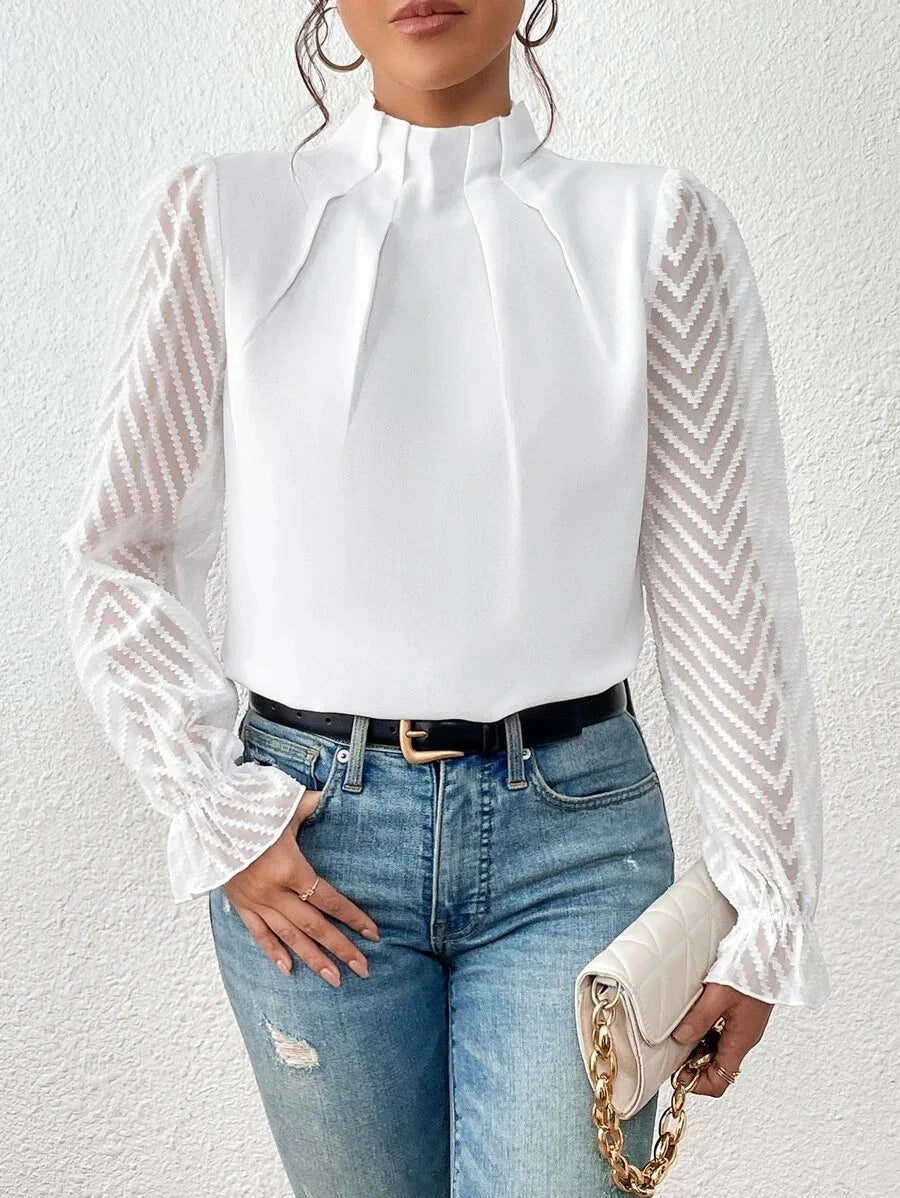 Luna - Elegant Langærmet Top til Kvinder