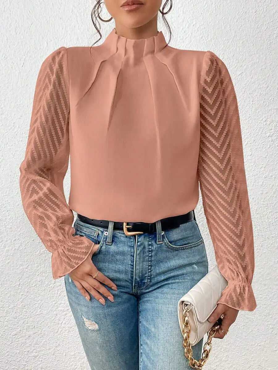 Luna - Elegant Langærmet Top til Kvinder