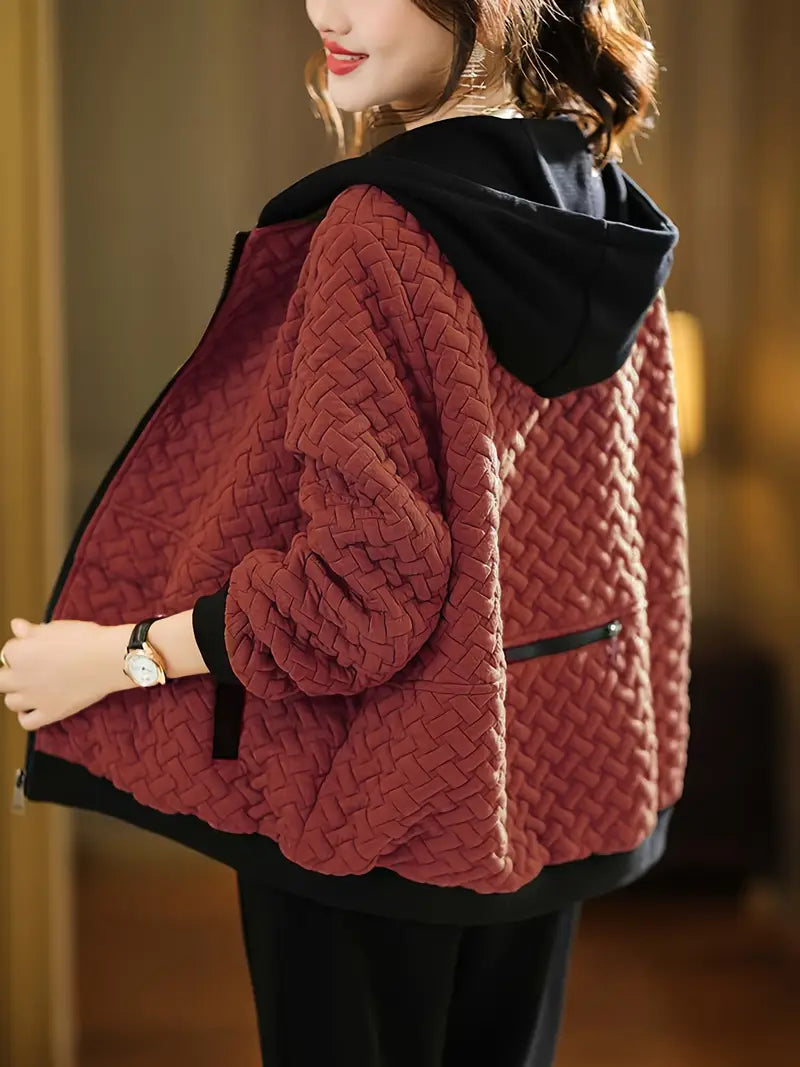 Stilfuld Vatteret Hoodie til Komfortable Dage