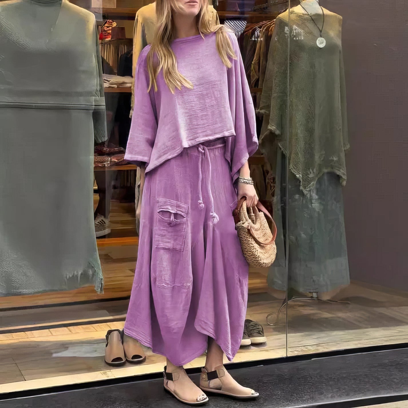 Stella – Set med blus och kjol för elegant stil