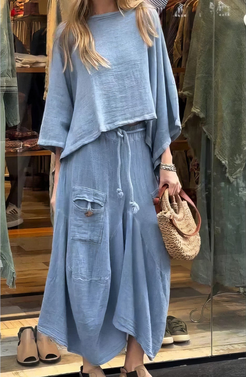 Stella – Set med blus och kjol för elegant stil