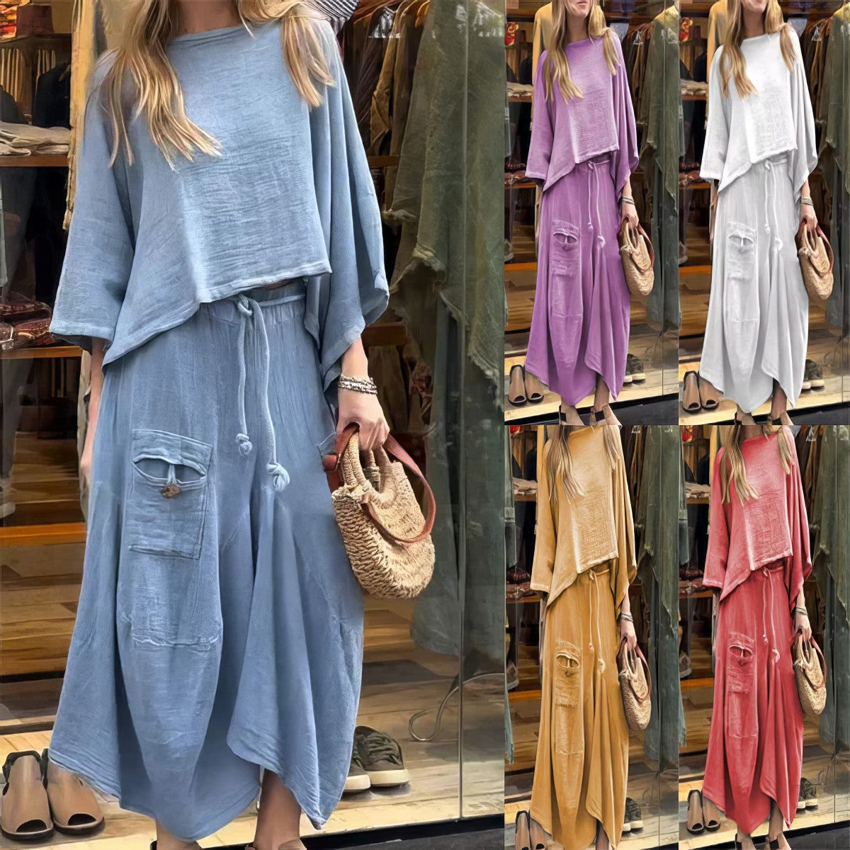 Stella – Set med blus och kjol för elegant stil