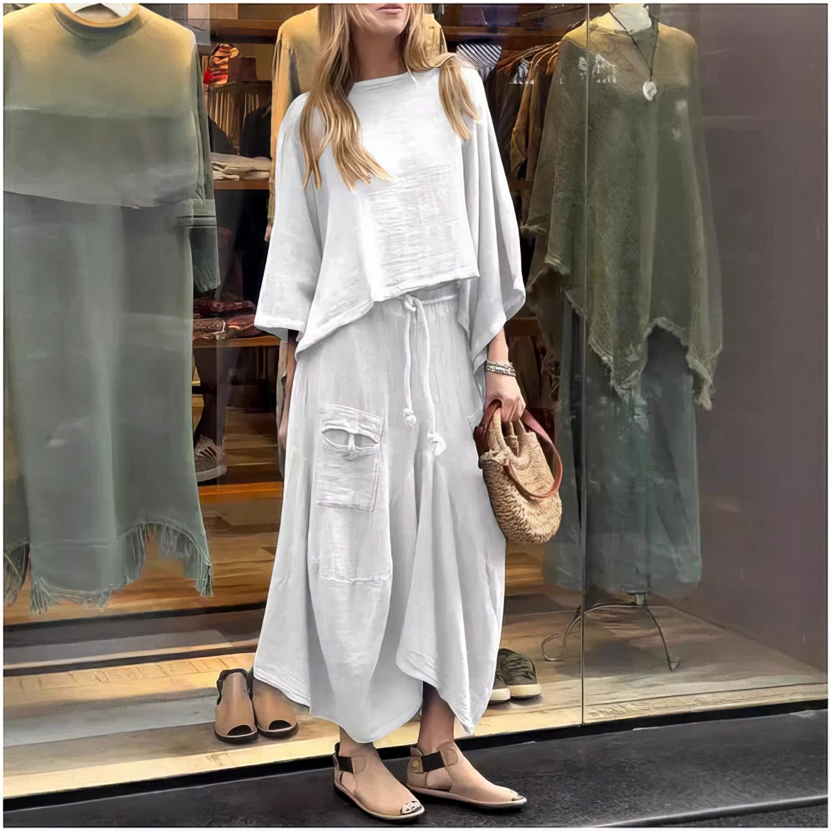 Stella – Set med blus och kjol för elegant stil