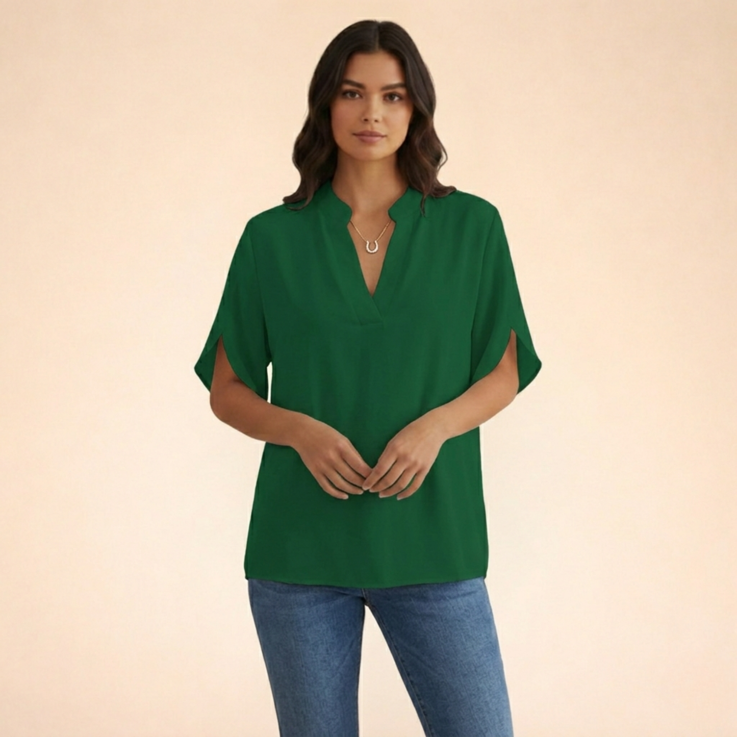 Sofia | Chic V-ringad Blus för Oöverträffad Elegans