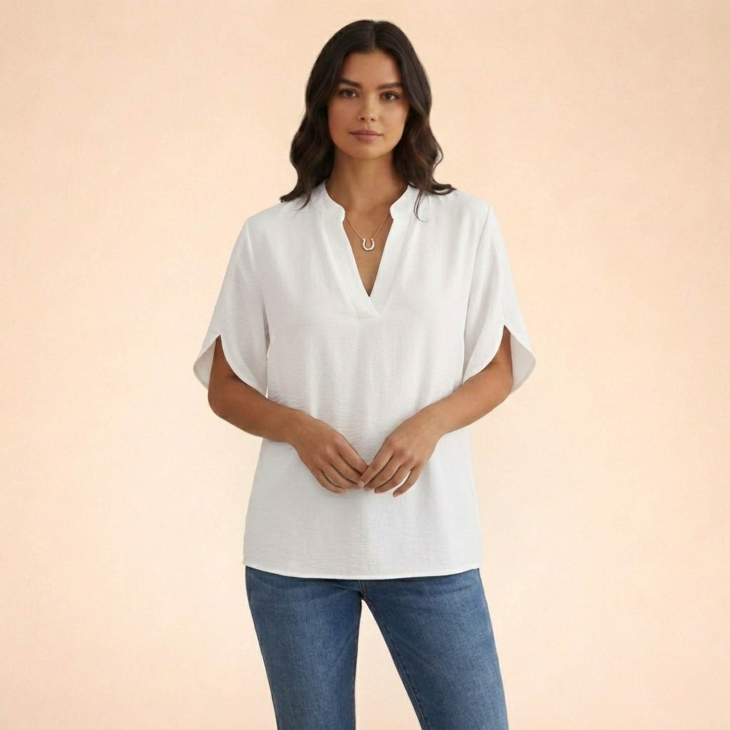 Sofia | Chic V-ringad Blus för Oöverträffad Elegans