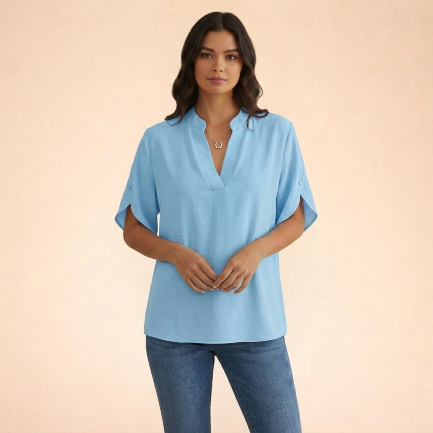 Sofia | Chic V-ringad Blus för Oöverträffad Elegans