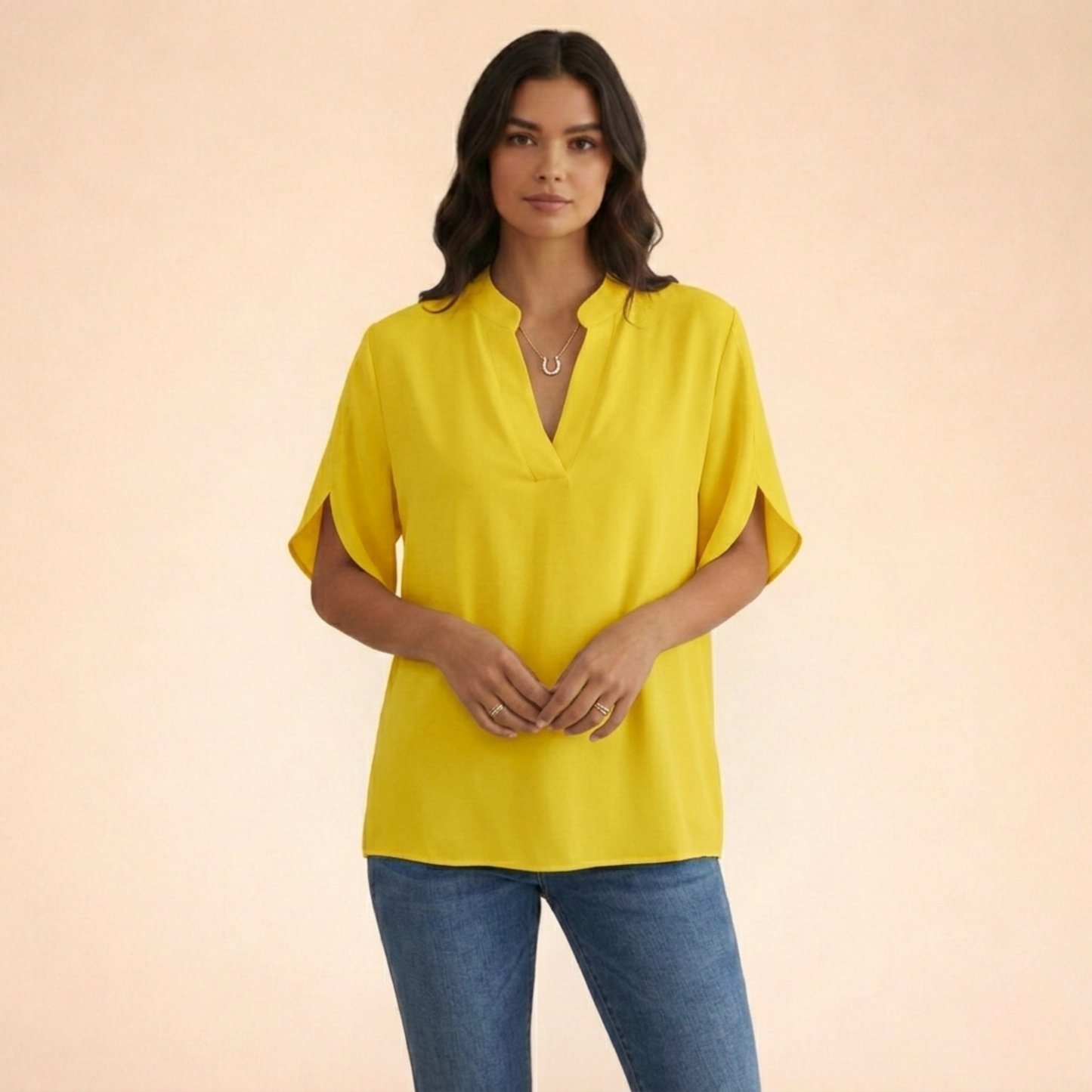 Sofia | Chic V-ringad Blus för Oöverträffad Elegans