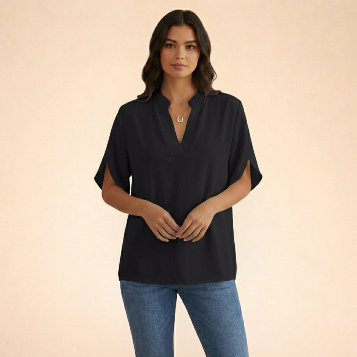 Sofia | Chic V-ringad Blus för Oöverträffad Elegans