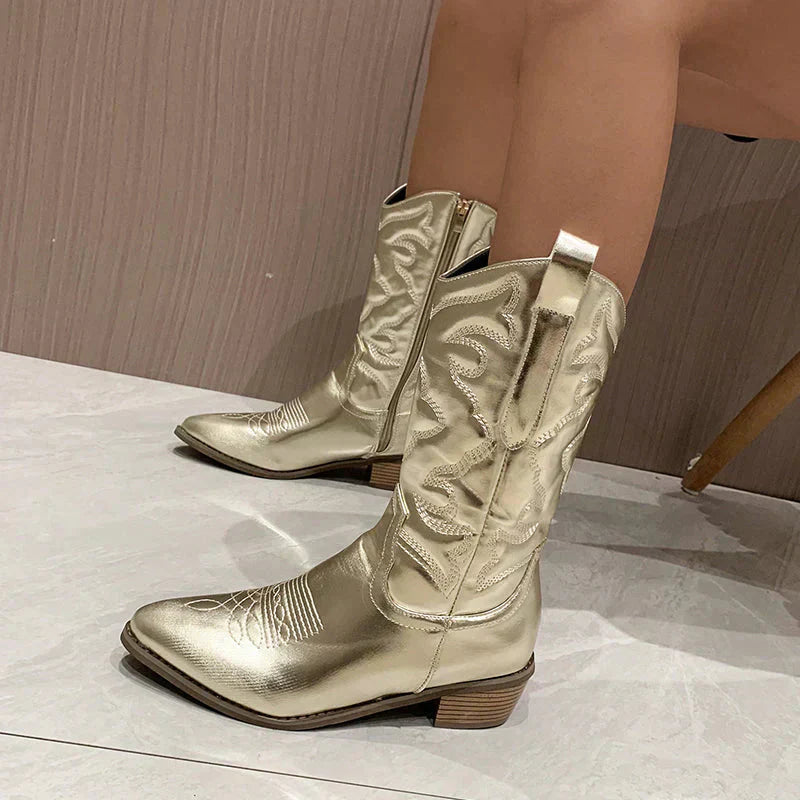 Moderne Kvindelige Støvler med Cowboy Vibe - Lucinda