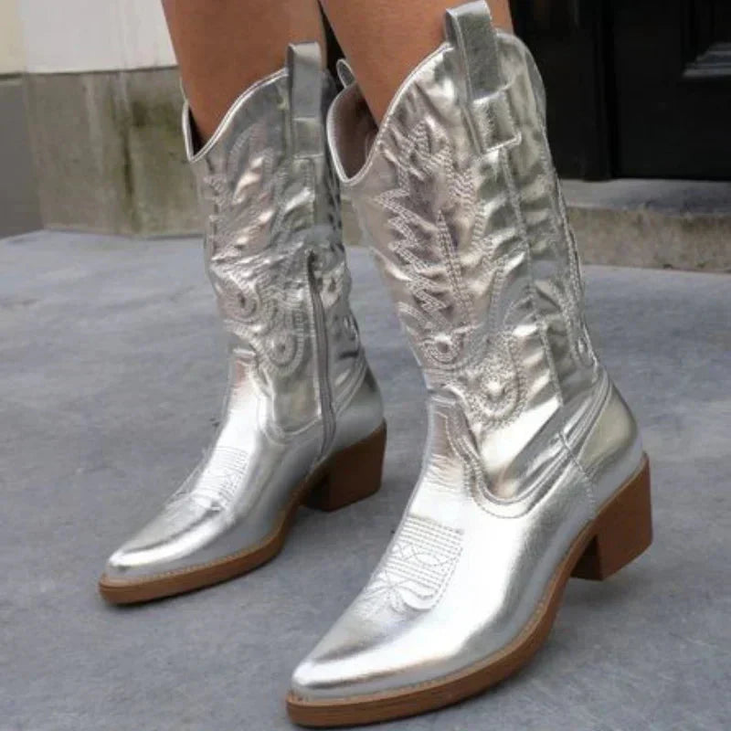 Moderne Kvindelige Støvler med Cowboy Vibe - Lucinda