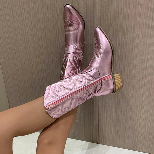 Moderne Kvindelige Støvler med Cowboy Vibe - Lucinda