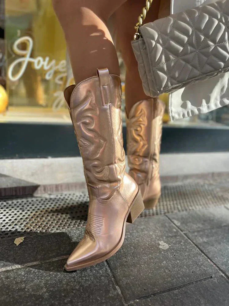 Moderne Kvindelige Støvler med Cowboy Vibe - Lucinda