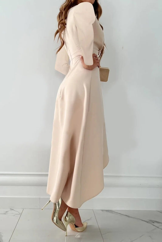 Allegra | Midi-Klänning med V-hals och elegant slits