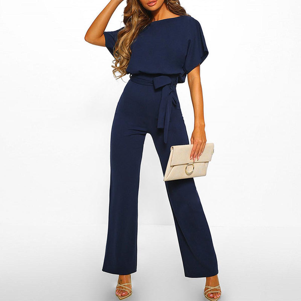 Dame Jumpsuit med Justerbar Talje for Komfort & Stil