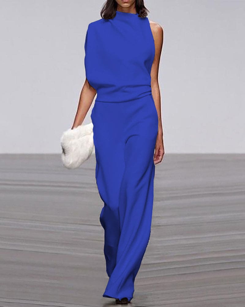 Stilfuld jumpsuit med høj krave - Nova